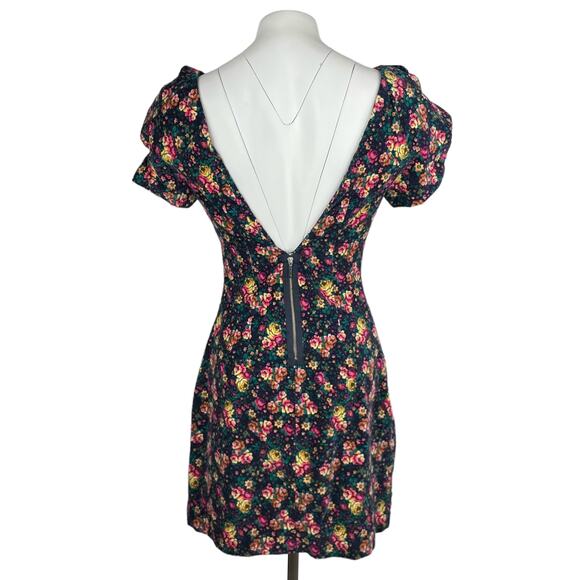 FARM RIO Brazil Floral Puff Sleeve Dress Sz Medium - Picture 4 of 7